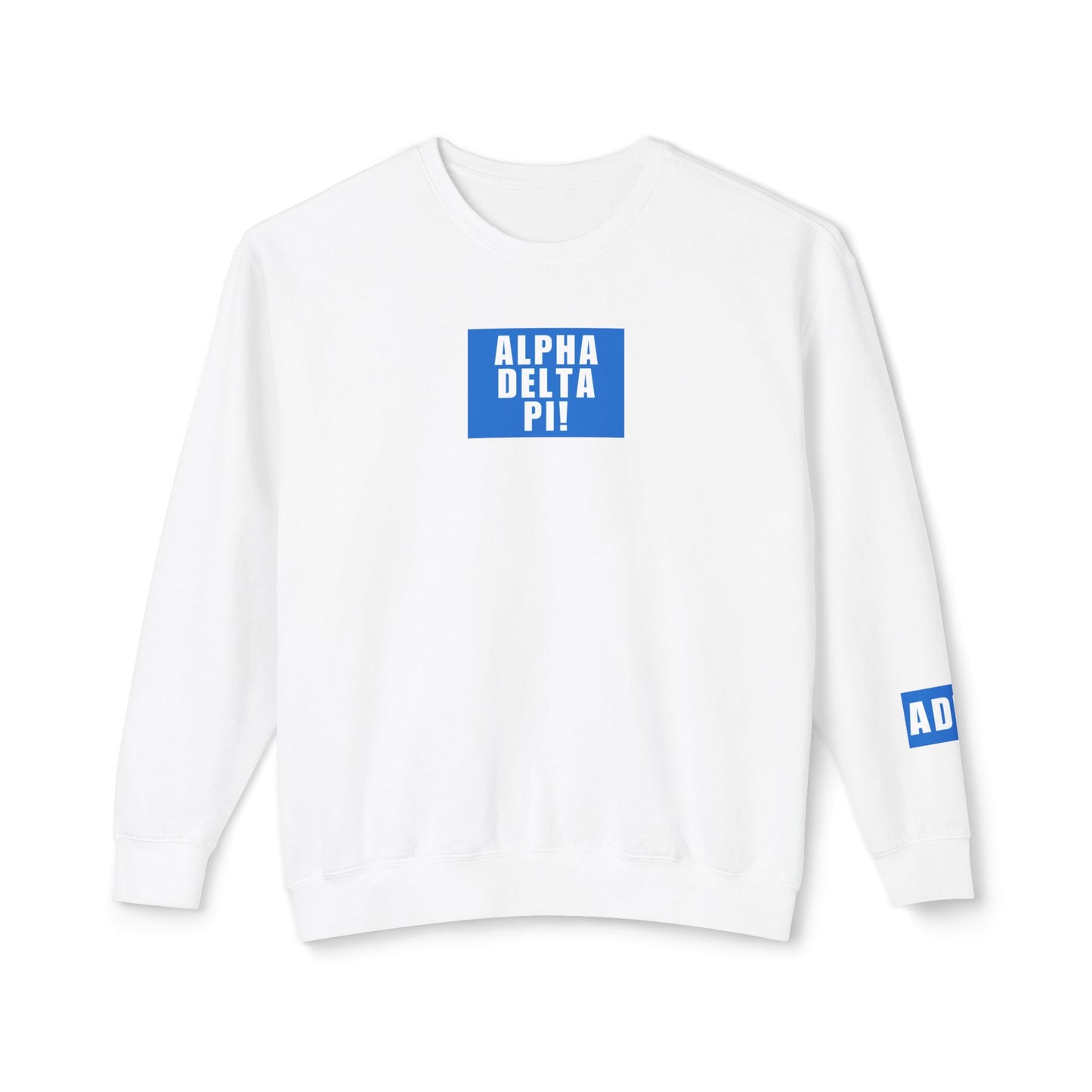 ALPHA DELTA PI! Dark Blue Crewneck