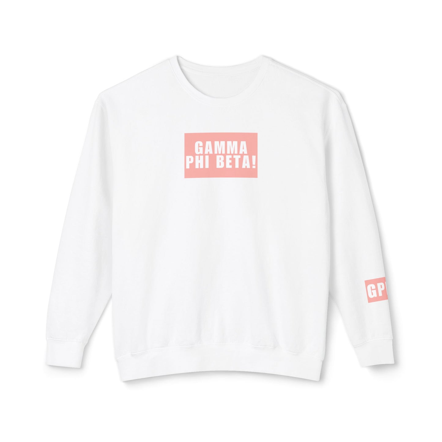 GAMMA PHI BETA! Blush Pink Crewneck