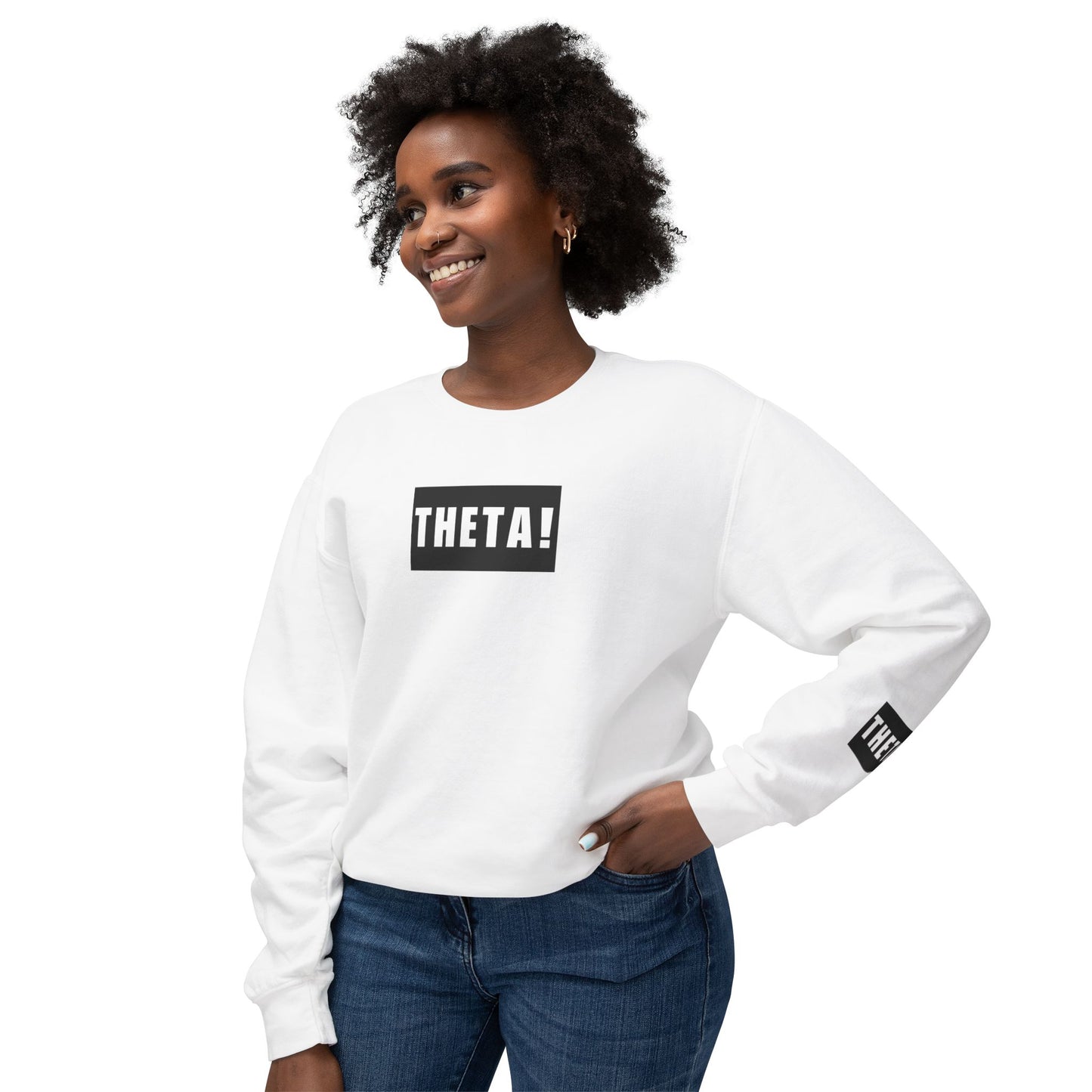 THETA! Black Crewneck