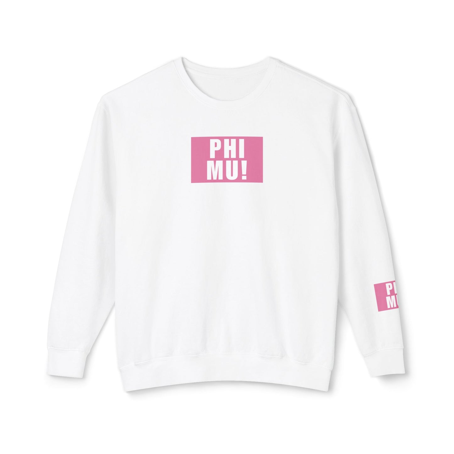 PHI MU! Dusty Pink Crewneck