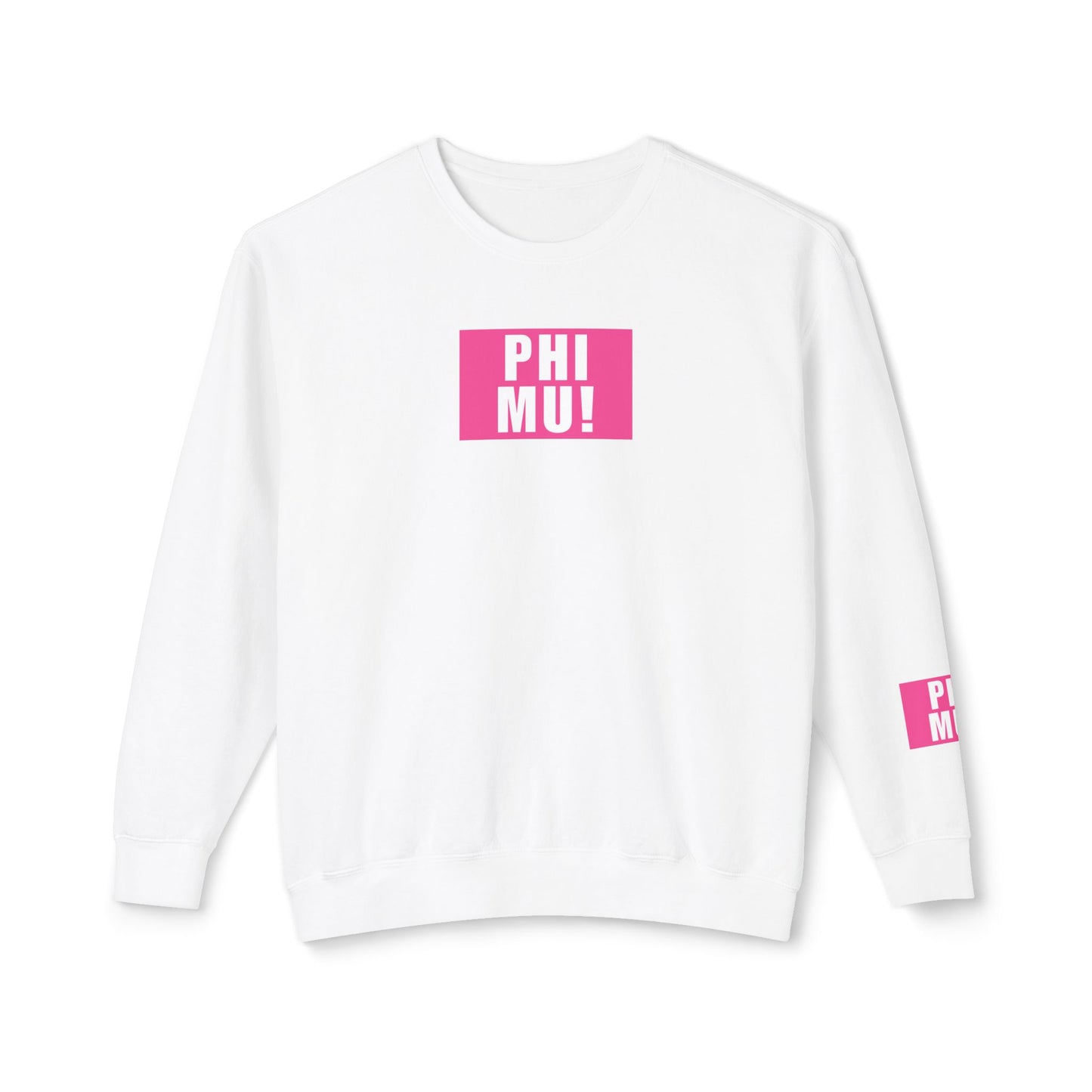 PHI MU! Pink Crewneck