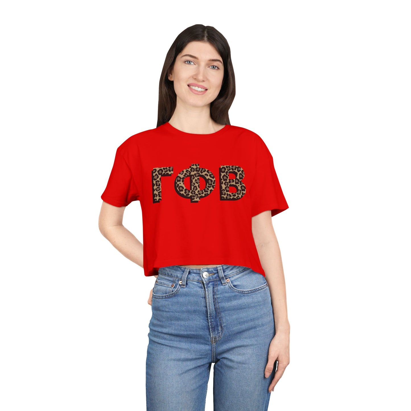 GPhiB Cheetah Cropped Tee