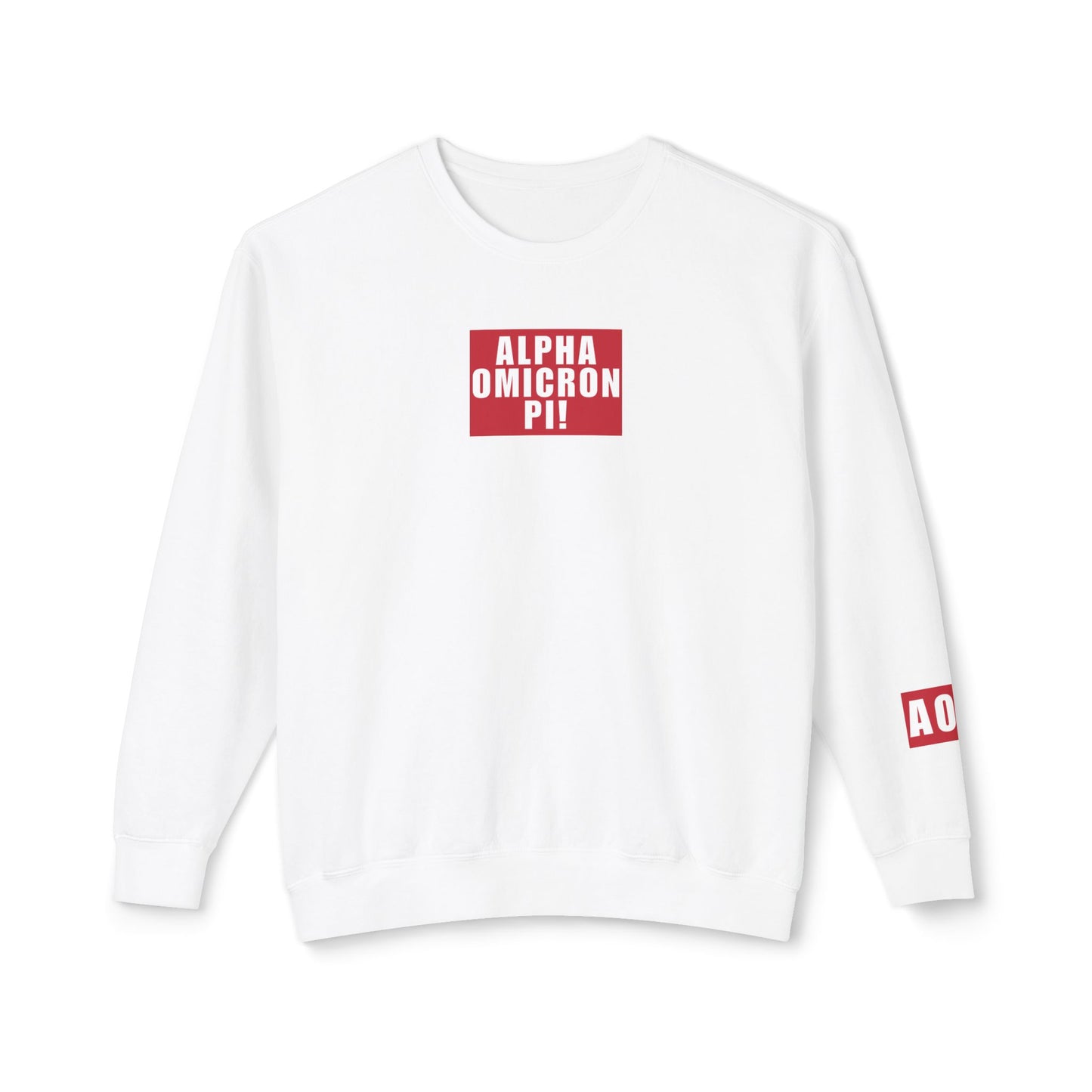 ALPHA OMICRON PI! Red Crewneck