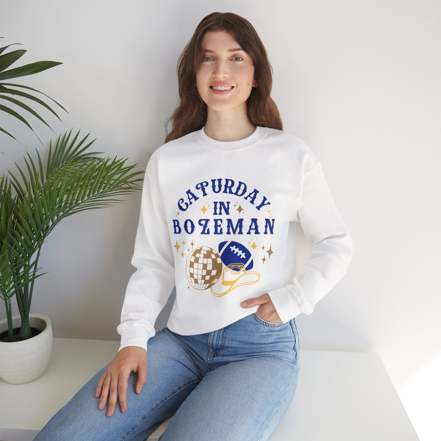 Caturday in Bozeman Crewneck
