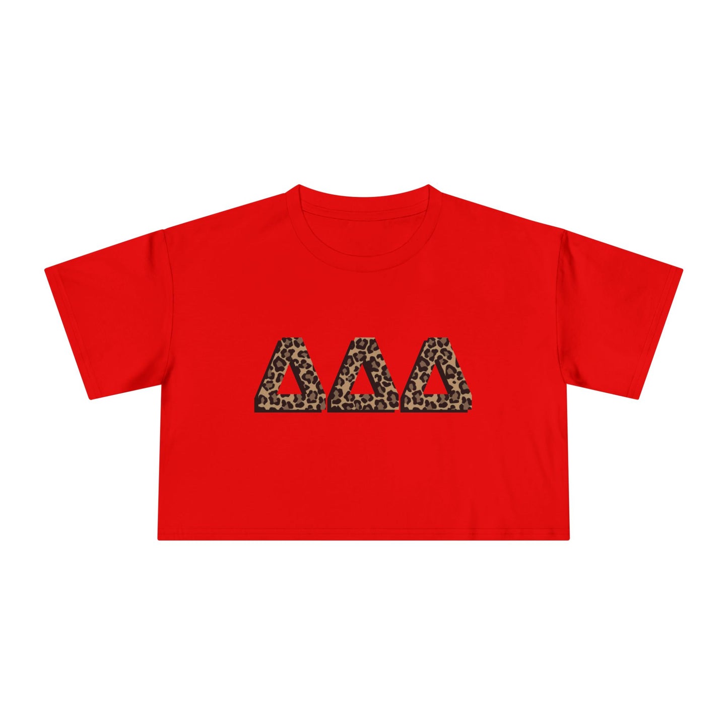 Tri Delta Cheetah Cropped Tee
