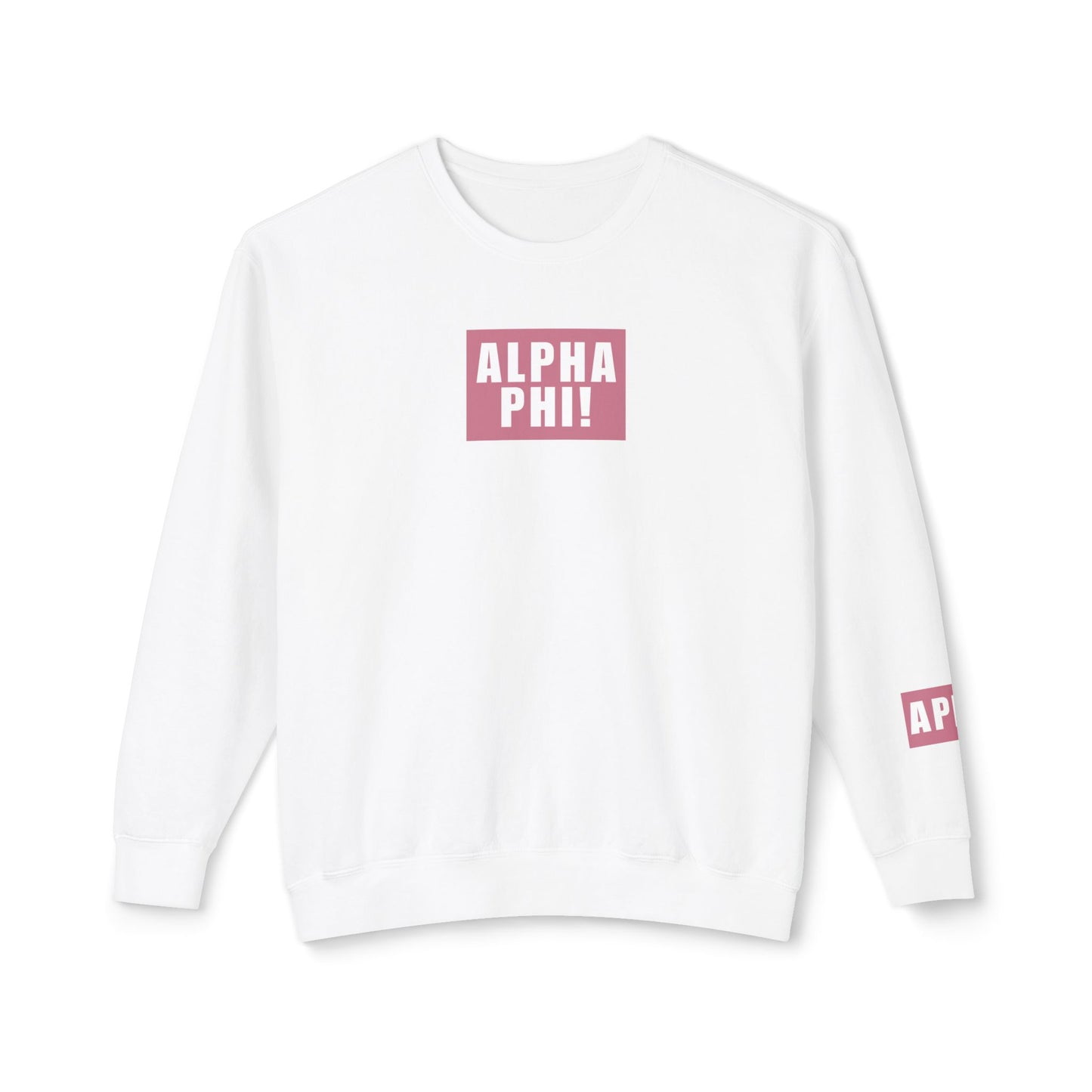 ALPHA PHI! Dusty Pink Crewneck