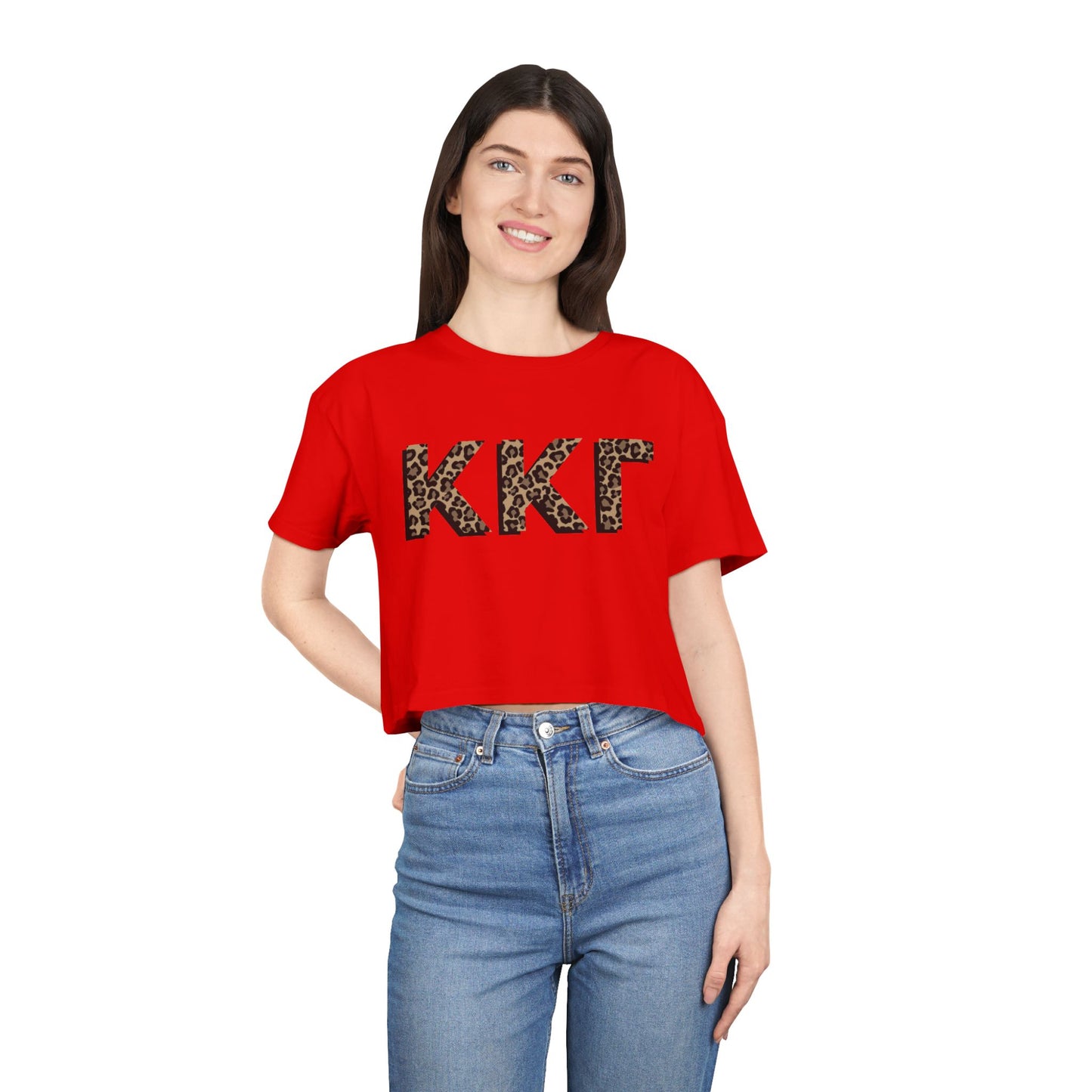 KKG Cheetah Cropped Tee