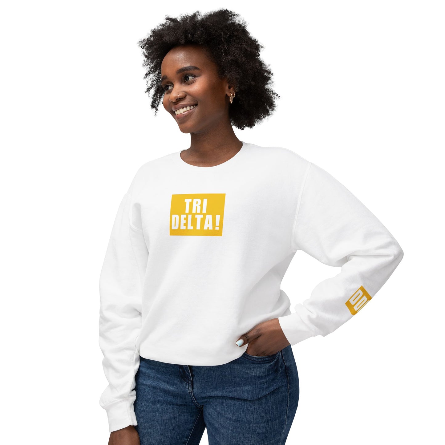 TRI DELTA! Yellow Crewneck