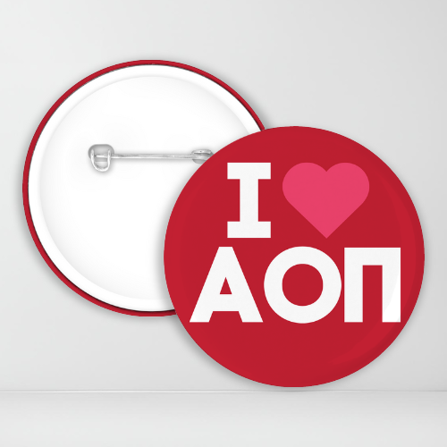 I Heart AOII button