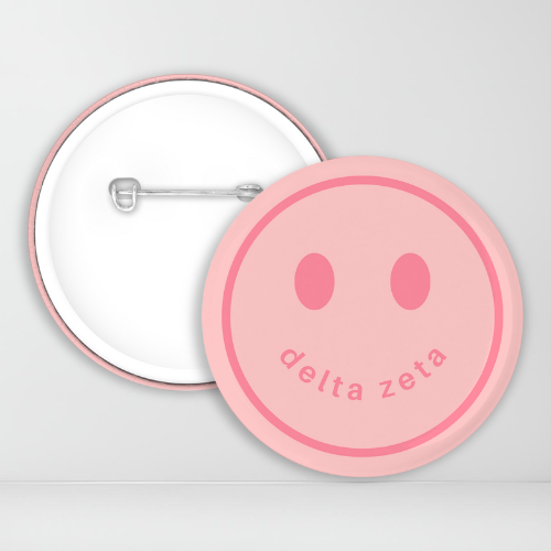 Pink Delta Zeta Smiley Face