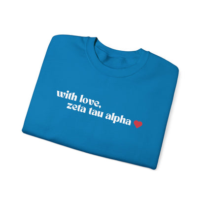 With Love, ZTA Crewneck