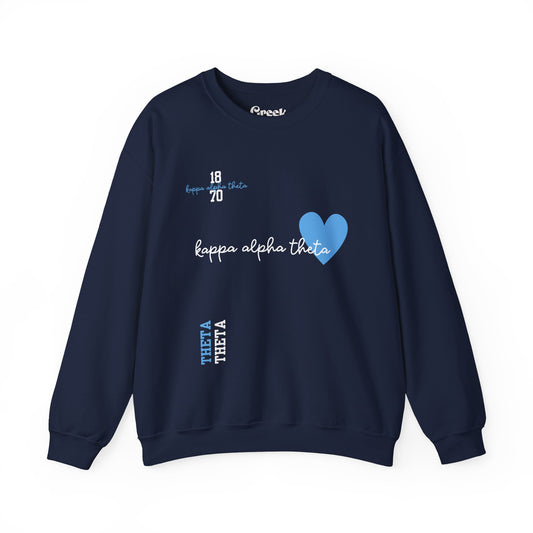 Theta Retro Love Crewneck