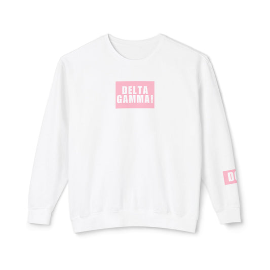 DELTA GAMMA! Pink Crewneck