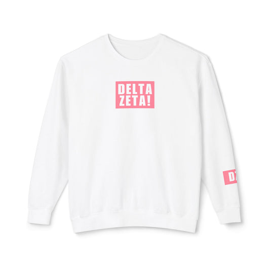 DELTA ZETA! Pink Crewneck
