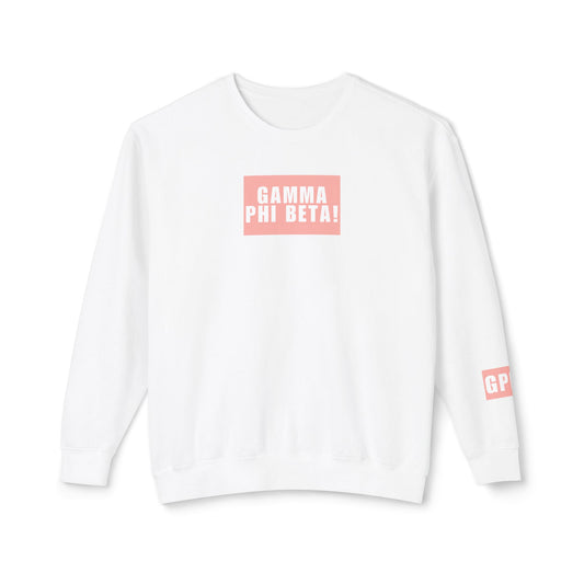 GAMMA PHI BETA! Blush Pink Crewneck