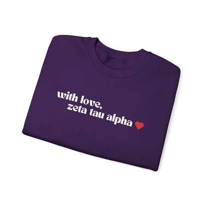 With Love, ZTA Crewneck