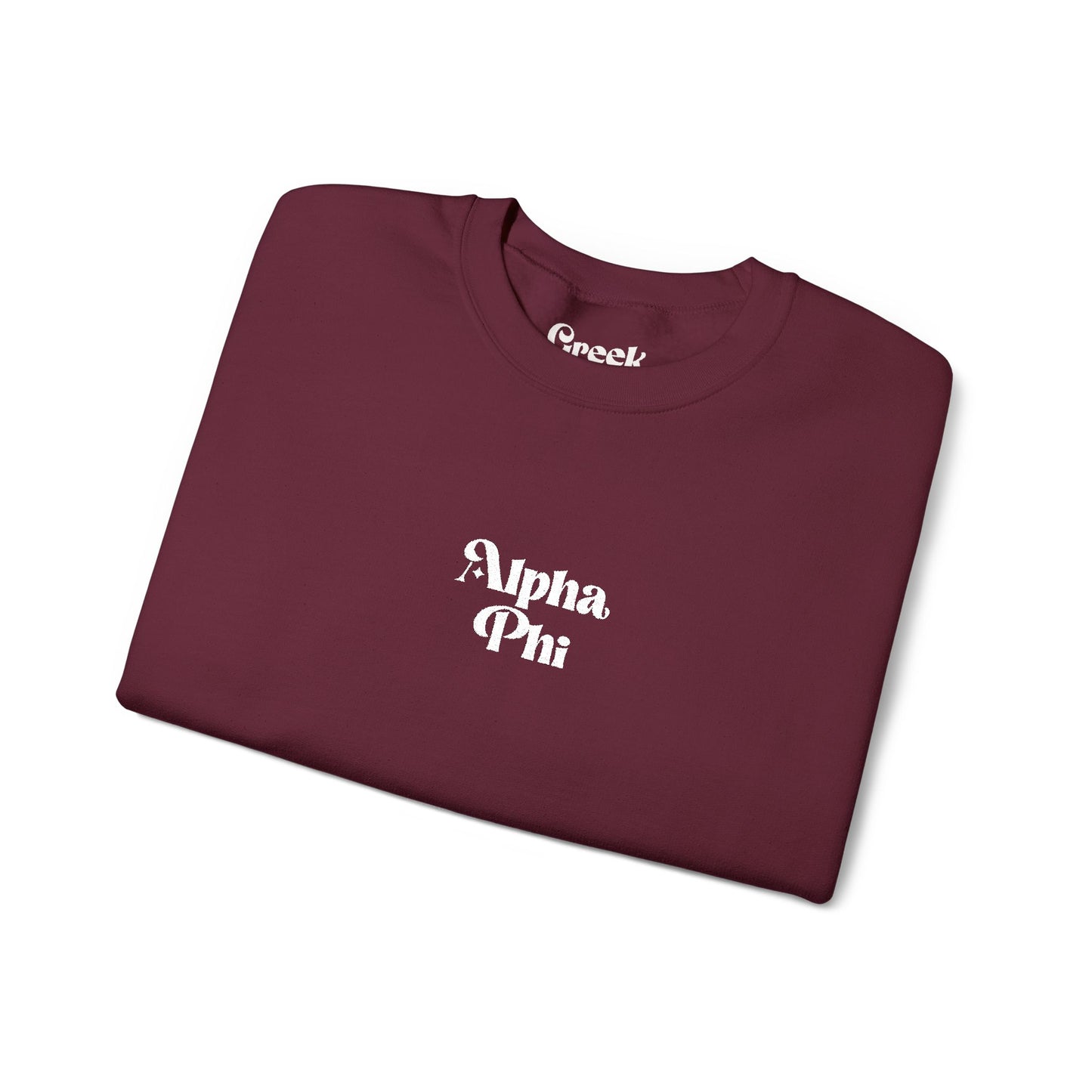Alpha Phi Embroidered Crewneck