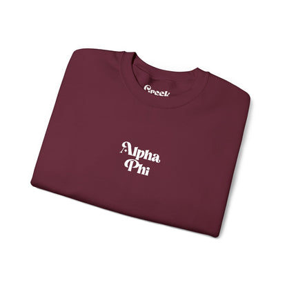 Alpha Phi Embroidered Crewneck