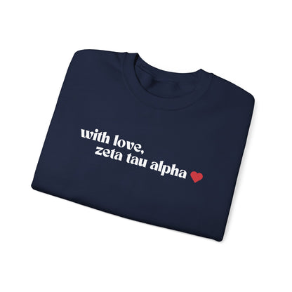 With Love, ZTA Crewneck