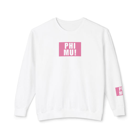 PHI MU! Dusty Pink Crewneck