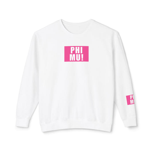 PHI MU! Pink Crewneck