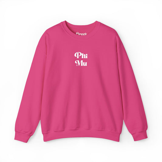 Phi Mu Embroidered Crewneck