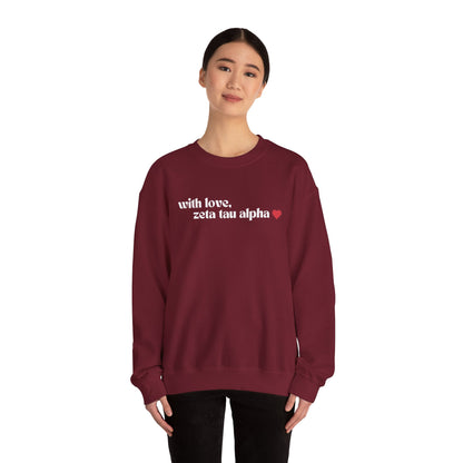 With Love, ZTA Crewneck