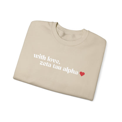 With Love, ZTA Crewneck