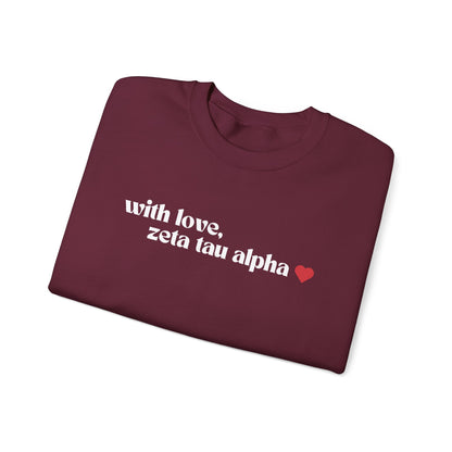 With Love, ZTA Crewneck