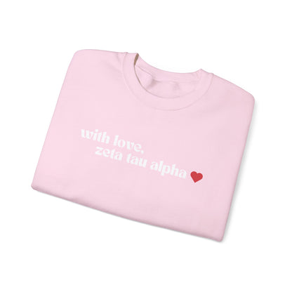 With Love, ZTA Crewneck