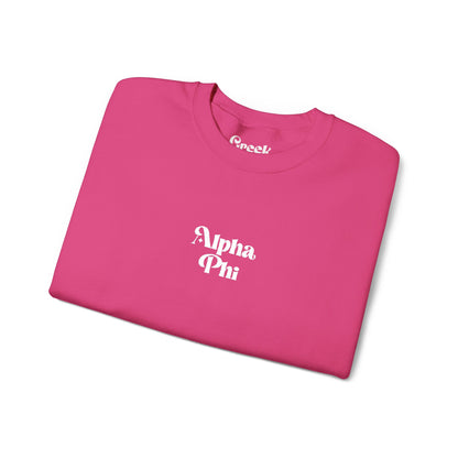 Alpha Phi Embroidered Crewneck