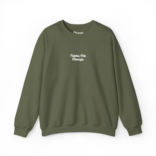 Alpha Chi Omega Embroidered Crewneck