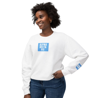 ALPHA DELTA PI! Baby Blue Crewneck