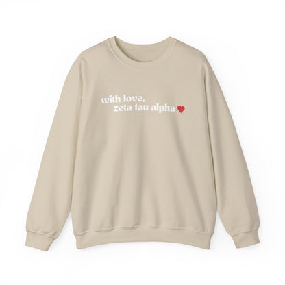 With Love, ZTA Crewneck