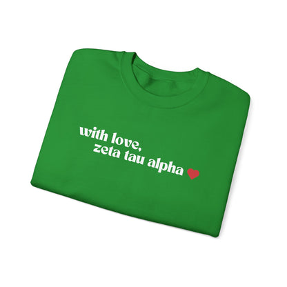 With Love, ZTA Crewneck