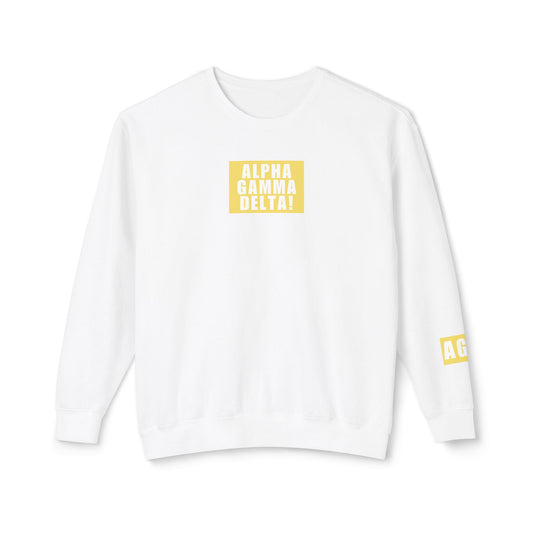 ALPHA GAMMA DELTA! Yellow Crewneck