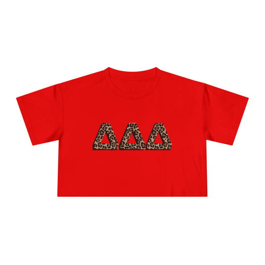 Tri Delta Cheetah Cropped Tee