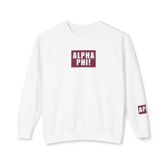 ALPHA PHI! Burgandy Crewneck