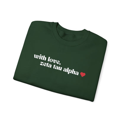 With Love, ZTA Crewneck
