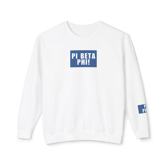 PI PHI! Silver Blue Crewneck