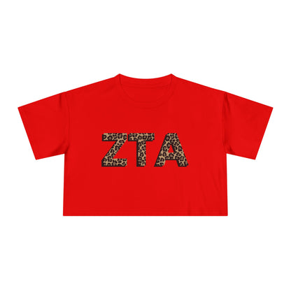ZTA Cheetah Cropped Tee