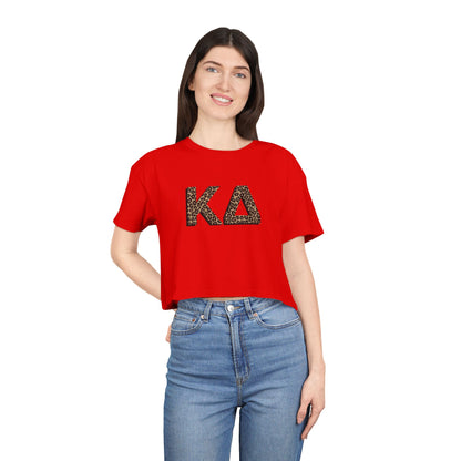 KD Cheetah Cropped Tee