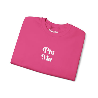Phi Mu Embroidered Crewneck