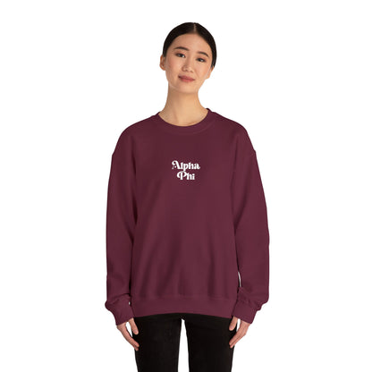 Alpha Phi Embroidered Crewneck