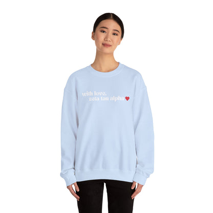 With Love, ZTA Crewneck
