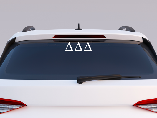 Delta Delta Delta Greek Letter Decal