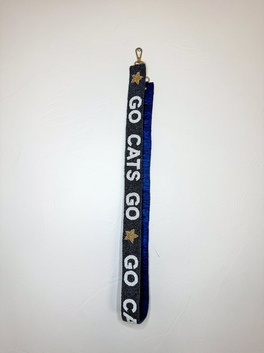 GO CATS GO Beaded purse strap