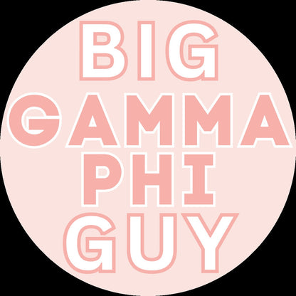 Big Gamma Phi Guy Pin-Back Button | GPhiB | Sorority Button | Game Day Pin