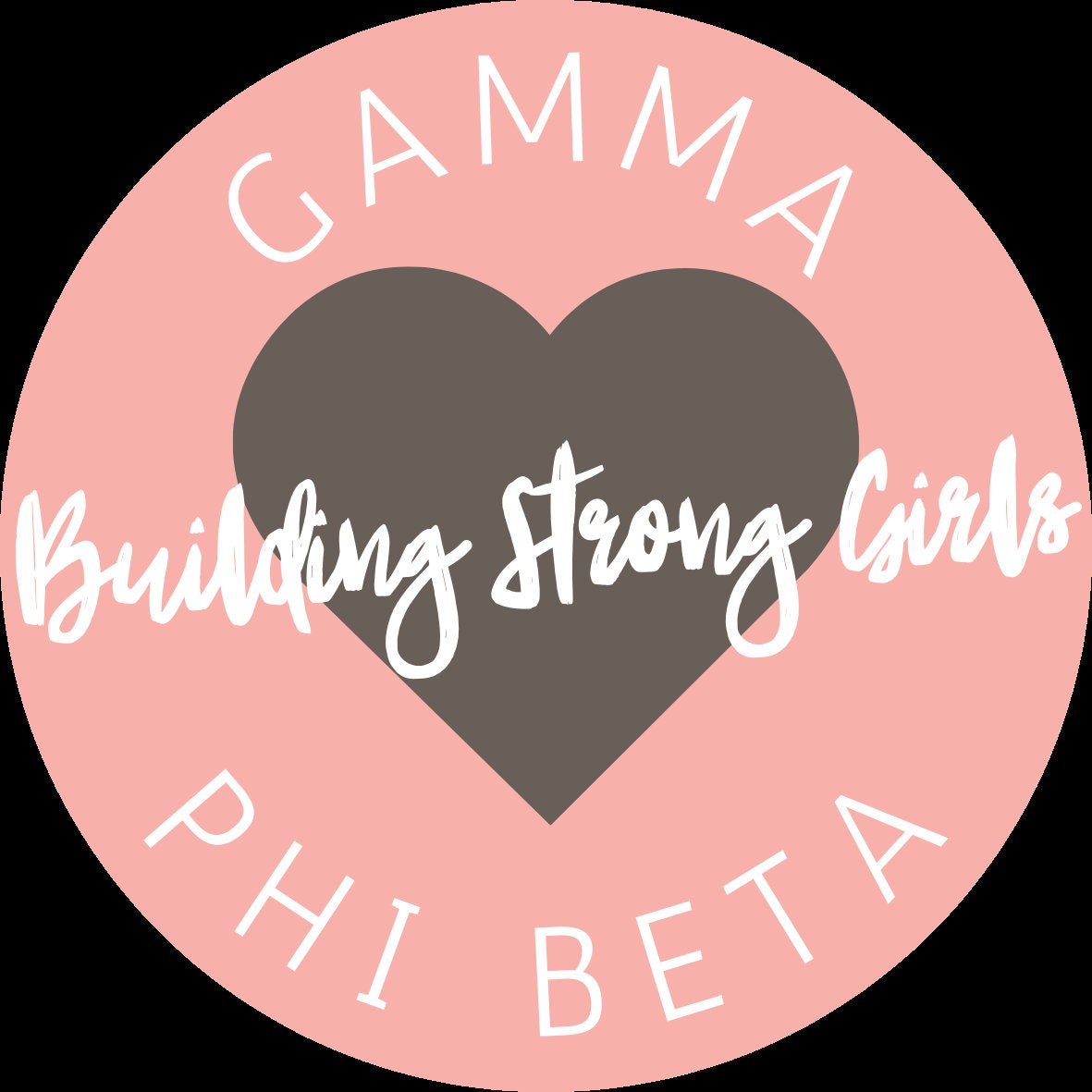 Gamma Phi Beta Building Stong Girls Pin-Back Button | GPhiB | Sorority Button | Game Day Pin