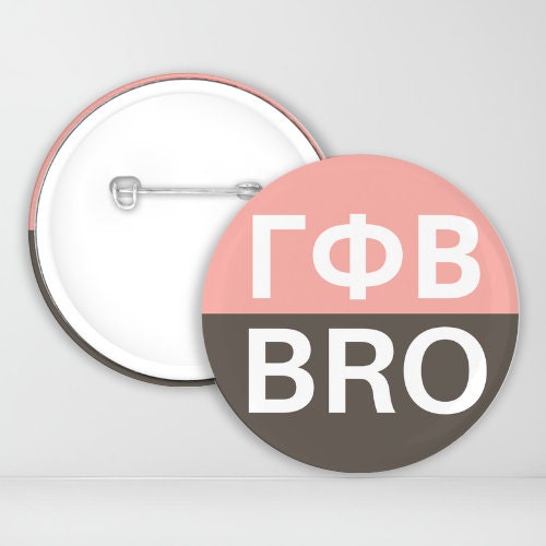 Gamma Phi Beta Brother Pin-Back Button | GPhi | Family Weekend | Sorority Button | Game Day Pin